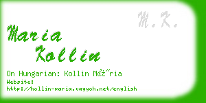 maria kollin business card